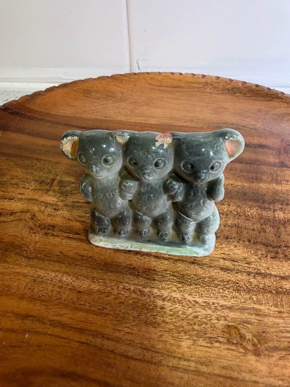 Vintage Ceramic Three Bears Figurine - Home Accent
